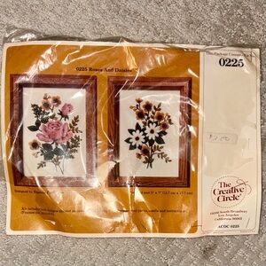 Vintage Creative Circle Needlecraft Kit – “Roses & Daisies” (0225)